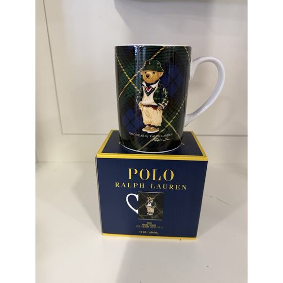 Polo Ralph Lauren Highmoore Polo Bear Plaid Mug
